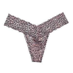 Victoria's Secret The Lacie Lace Thong Panty Purest Pink Animal Print Medium